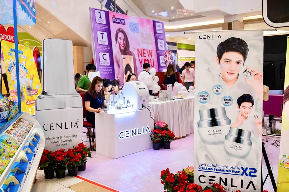 mỹ phẩm cenlia soi da miễn phí tại aeon mall bình dương